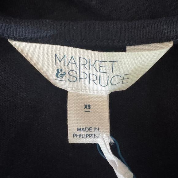 Market & Spruce Adelisa Tank Top Blue NWT Size XS Linen Embroidered Sleeveless - Picture 8 of 8